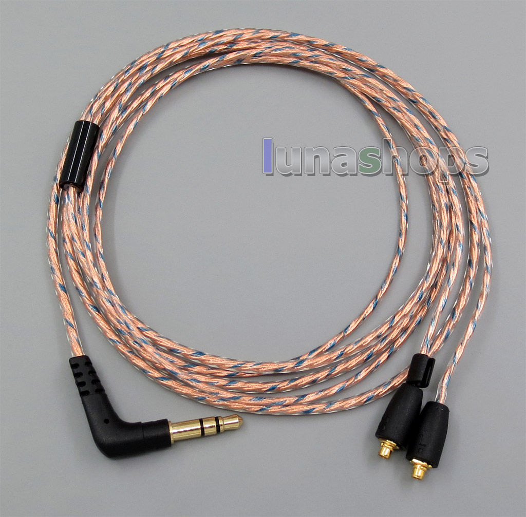 L Shape 3.5mm Soft OFC Shielding Earphone Cable For Shure se215 se315 se425 se535 Se846