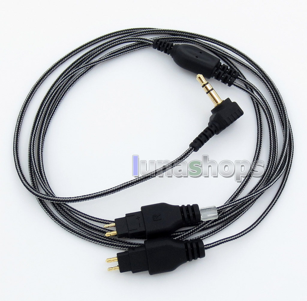 Black And White Earphone Audio Cable For  Sennheiser HD25-1 SP HD650 HD600 HD580 HD525 HD565