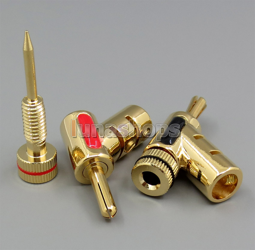 1 pair Pistol Shape Banana Plug 270 Degree Adapter Right Angle (3 Types Options)