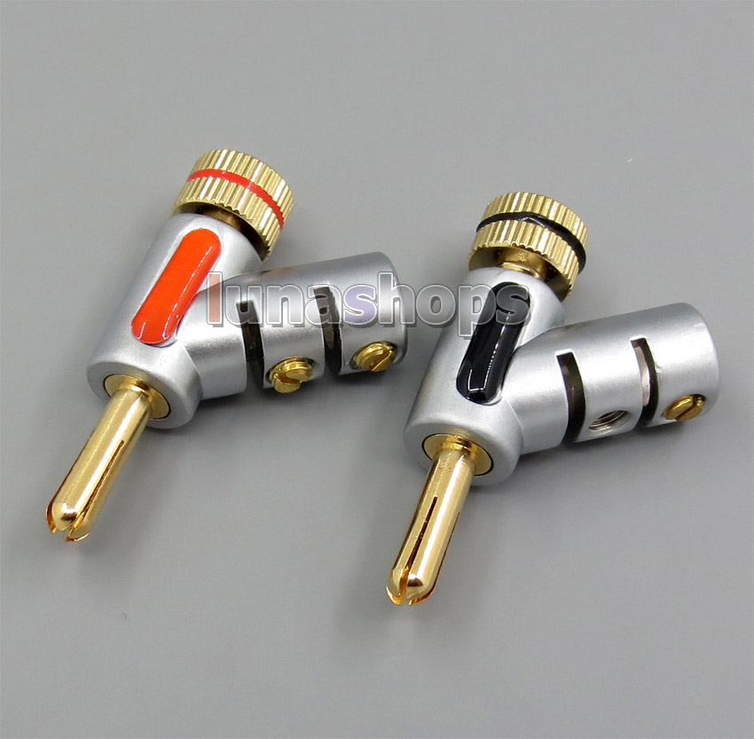 1 pair Pistol Shape Banana Plug 270 Degree Adapter Right Angle (3 Types Options)