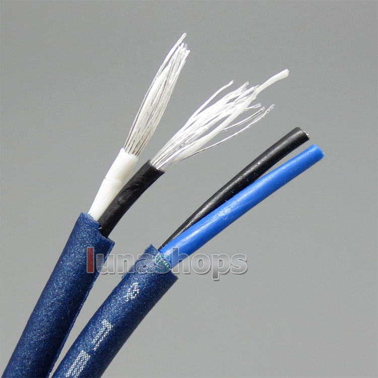 40cm High Detinion Stereo Earphone DIY Bulk PURE SILVER Conductors Cable + PEP Insulated