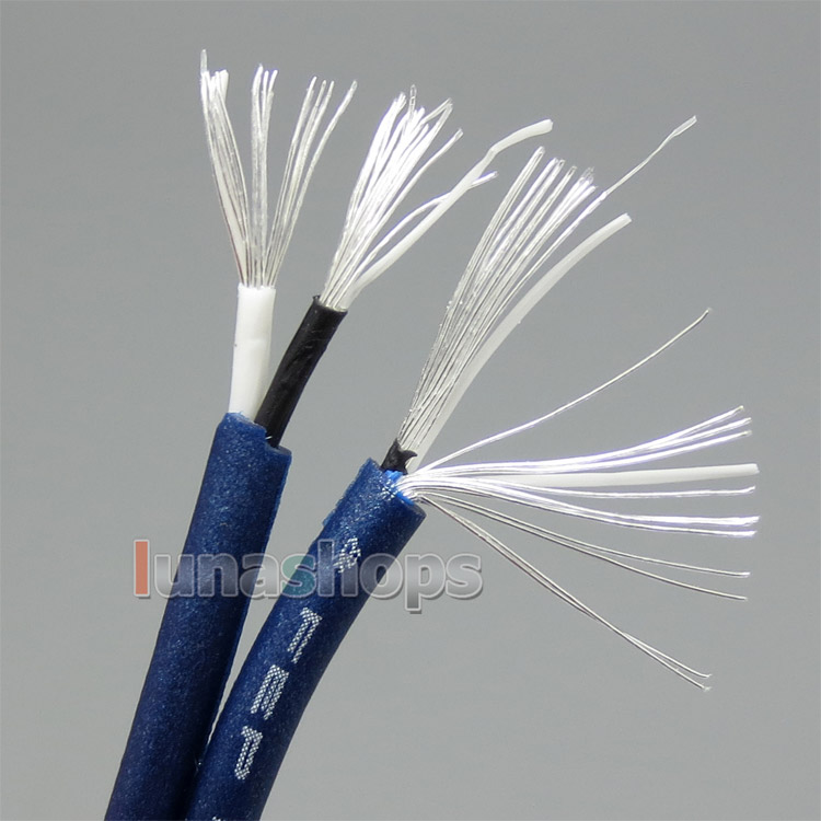 40cm High Detinion Stereo Earphone DIY Bulk PURE SILVER Conductors Cable + PEP Insulated