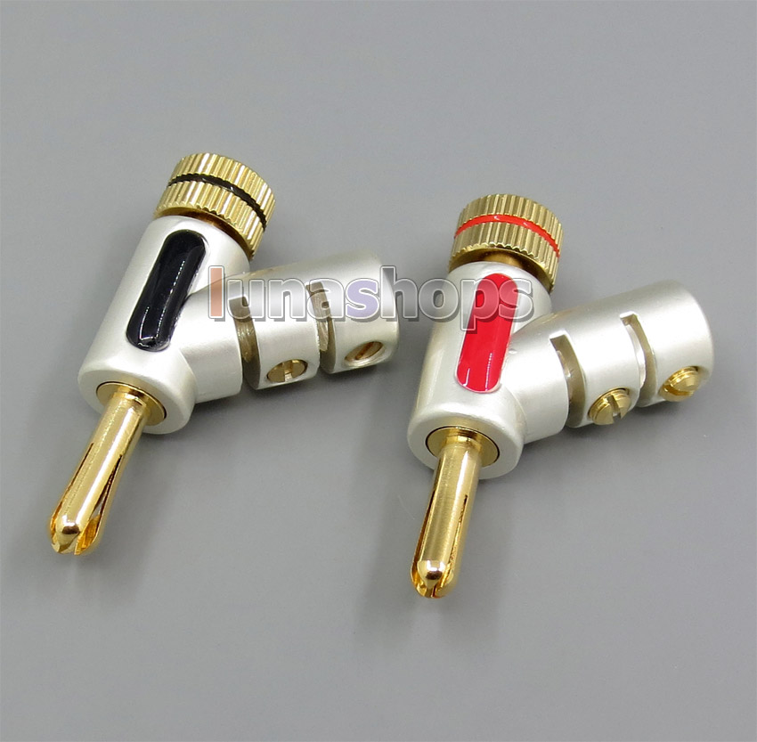 1 pair Pistol Shape Banana Plug 270 Degree Adapter Right Angle (3 Types Options)
