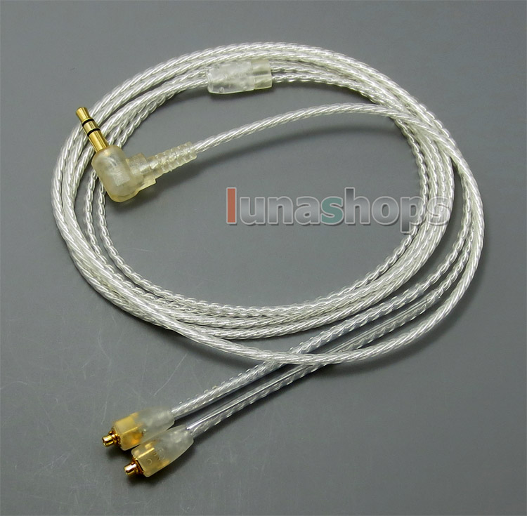 With Earphone Hook Silver Plated Cable For Shure se215 se315 se425 se535 Se846