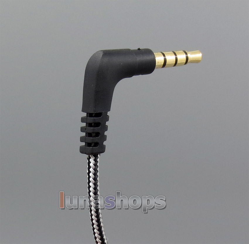 Black And White + Mic Remote Earphone Cable For Shure se215 se315 se425 se535 Se846