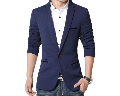 Men Slim Fit Business Dress Suits Jacket 5 Colors Plus SIze 5XL