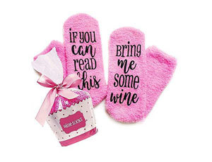 Xpeciall Gift Wine Socks"If You Can Read This Bring Me Some Wine" Funny Novelty 