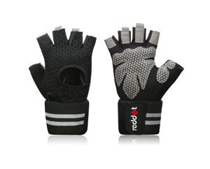 Reddot Workout Gloves - Ultralight Microfiber & Anti-Slip Silica Gel Grip Padded