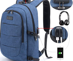Business Laptop Backpack Anti-Theft College Backpack w/ USB Charging Port &amp; Lock, an item from the 'Back to School and Lookin Cool' hand-picked list