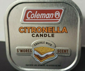 Coleman Smores Scented Citronella Candle 6oz Crackle Wick New Great Smell, an item from the 'Around the Campfire' hand-picked list