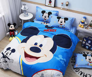 DISNEY&#39;S MICKEY MOUSE BLUE 100% COTTON TWIN FULL QUEEN COMFORTER SET, an item from the 'Sweet Dreams' hand-picked list