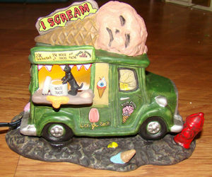 I Scream Ice Cream Truck (Dept. 56 Halloween 6004820) Lighted, an item from the 'Halloween On Ice' hand-picked list