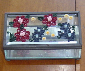 Jewelry Box Handcrafted FlowersPaper Quill On Glass , an item from the 'What&#39;s In The Box?' hand-picked list