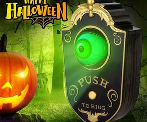 Halloween Decorations Doorbell Scary Eyeball Animated Haunted House Spooky Sound, an item from the 'Haunted Halloween Home' hand-picked list
