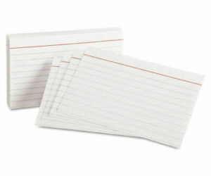Lot Of 2 Jot Index Cards, 3" x 5", White, Lined, 200 Per Pack, Free Ship , an item from the 'Back to School Supplies' hand-picked list
