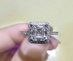 2.80Ct Asscher Cut VVS1 White Diamond Engagement Ring in Solid 14k White Gold, an item from the 'In Love with Diamonds? ' hand-picked list