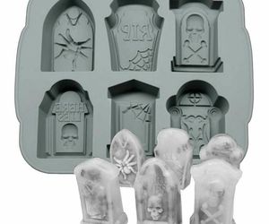 Halloween Gravestone Ice Cubes Mold Chocolate Tombstone Cake Fondant Mould, an item from the 'Halloween On Ice' hand-picked list