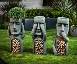 No See/Hear/Speak Statue, Evil Garden Easter Statues, Vase Statue, home decor, an item from the 'A garden doesn&#39;t just grow; it blooms' hand-picked list