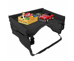 Kidluf Kids Travel Tray Car Seat Organizer, Black, an item from the 'Let&#39;s go everywhere!' hand-picked list