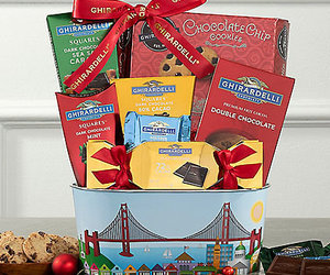 Ghirardelli Favorites: Premium Chocolate Basket, an item from the 'Chocolates, Diamonds &amp; Roses' hand-picked list