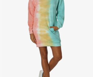 Ultra Flirt SURF CITY GOLDEN HAZE Girls Junior Tie-Dye Sweatshirt Dress M, an item from the 'Are you ready for the First Day of School Pic?' hand-picked list