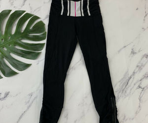 Lululemon Runday Crop Yoga Pants Size 4 Traverse Stripe Paris Perfection Black, an item from the 'Yoga Gear' hand-picked list