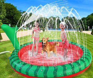Pad For Kids Dogs, 68&quot; Sprinkle Summer Water Toys Inflatable Swimming, an item from the 'Summer Fun for the Kiddos' hand-picked list