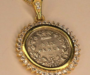 Ladies Queen Victoria Sixpence Coin Necklace, an item from the 'English Queens' hand-picked list