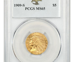 1909-S $5 PCGS MS65 ex: D.L. Hansen - Rare Gem Better Date, an item from the 'For the Coin Collector' hand-picked list