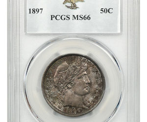 1897 50c PCGS MS66 ex: D.L. Hansen - Gorgeous Reverse Toning, an item from the 'For the Coin Collector' hand-picked list