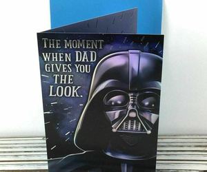 Darth Vader Star Wars Fathers Day Card Hallmark Holographic Dark Side Dad Kid, an item from the 'Father&#39;s Day Cards' hand-picked list