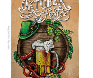 Oktoberfest Festival House Flag Beer 28 X40 Double-Sided Banner, an item from the 'Oktoberfest is the best time ever, beer none' hand-picked list
