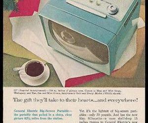 BLUE GE Portable Modern Design Television 1957 Photo AD, an item from the '1950s Collectibles' hand-picked list