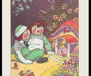 Raggedy Ann Andy Gruelle 1960 Nursery Print Dressed Mouse House, an item from the 'Raggedy Andy Collectables' hand-picked list