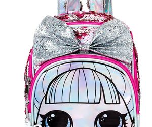 Girls LOL Surprise! Mini 9&quot; Backpack Pink Sequins Glitter Bow, an item from the 'Back to school and lookin cool' hand-picked list