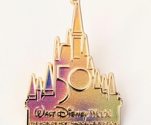Walt Disney World Lapel Pin: 50th Anniversary Castle, an item from the '50th Anniversary Collectibles' hand-picked list