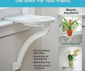 Plant Caddy Shelf: Indoor Peel &amp; Stick Window Sill Plant Pot Holder Shelf - TV, an item from the 'Home is where my plants are' hand-picked list