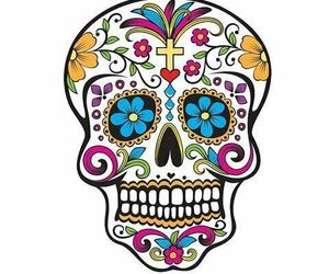 Twelve 2&quot; Day of the Dead Skull Cupcake Image Edible Topper Frosting Sheet, an item from the 'Holidays Cooking ' hand-picked list