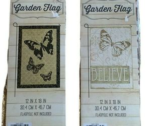 Butterfly Garden Flag Believe 12 x 18 Decorative Beige Spring Time New Lot of 2, an item from the 'Are you ready for Spring Time?' hand-picked list