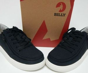 Billy Footwear Classic Lace Low Size US 8.5 M Women&#39;s Zip-Accent Sneakers Black, an item from the 'Adaptive Clothing for Every Age' hand-picked list