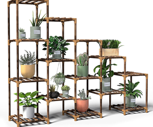 Wood Plant Stand Rack for Indoor or Outdoor Plants. Shelf Holder for Multiple Po, an item from the 'Home is where my plants are' hand-picked list