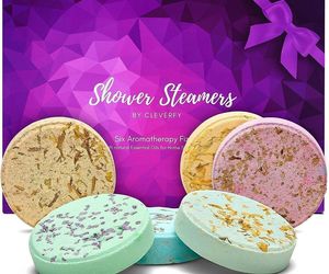 Aromatherapy Shower Steamers Purple Pk of 6 Shower Bombs with Essential Oil NEW, an item from the 'Spa Day' hand-picked list