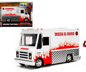 Deadpool Taco Truck with Deadpool Diecast Figurine Marvel Series 1/24 jada 99730, an item from the 'Everything You Need for Taco Tuesdays' hand-picked list