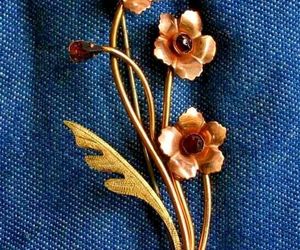 Amco Elegant Gold-filled Garnet Flower Bouquet Brooch 1940s vintage 2 1/2&quot;, an item from the 'Garnets are January’s birthstone ' hand-picked list