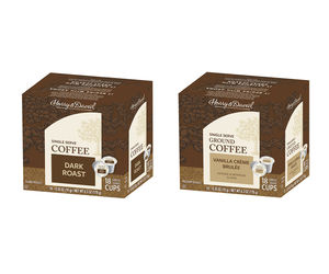 Harry &amp; David Coffee Combo, Dark Roast-Vanilla Creme Brulee 2/18 ct boxes, an item from the 'A friend with coffee is a friend indeed' hand-picked list