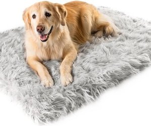 PawBrands PupRug Faux Fur Rectangular Orthopedic Pillow Dog Bed w/Removable , an item from the 'Love is a four-legged word' hand-picked list