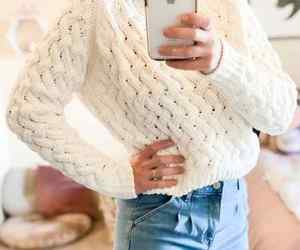 Kendall &amp; Kylie White Sweater Pullover Womens Small Cropped Soft Lightweight, an item from the 'Someone get this girl a sweater.' hand-picked list