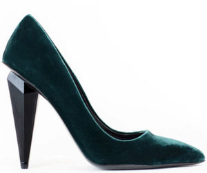 NEW $425 Antigone Velvet Pumps High Heels Shoes Green Sylth Virago Sz 40 / 9, an item from the 'It's a Formal Affair' hand-picked list