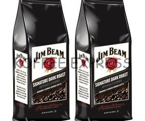 Jim Beam Signature Dark Roast Bourbon Flavored Ground Coffee, 2 bags/12 oz each, an item from the 'A friend with coffee is a friend indeed' hand-picked list