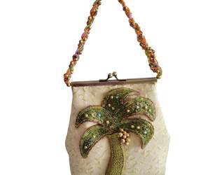 Mary Frances Summer Beaded Palm Tree Wristlet Top Handle Purse Bag, an item from the 'Meet your new favorite bag!' hand-picked list